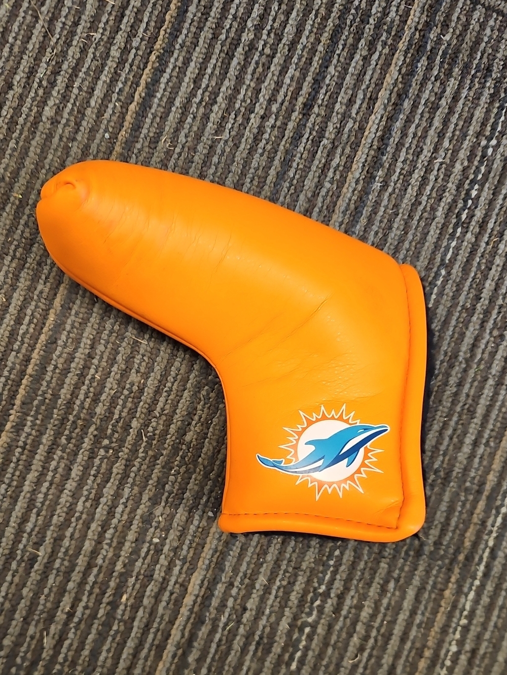 Miami Dolphins golf club headcover Golf Club Headcover in Orange & Blue